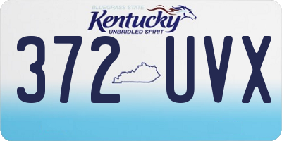 KY license plate 372UVX