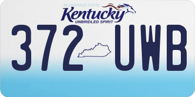 KY license plate 372UWB