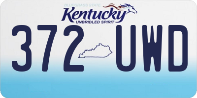 KY license plate 372UWD