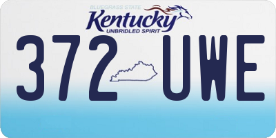 KY license plate 372UWE