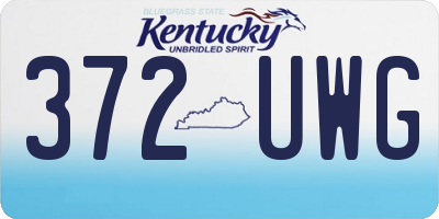 KY license plate 372UWG