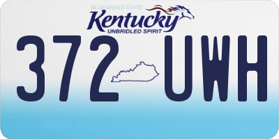 KY license plate 372UWH