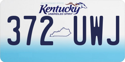 KY license plate 372UWJ