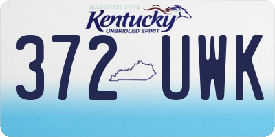 KY license plate 372UWK