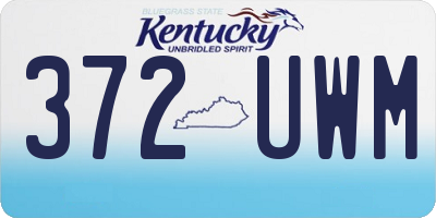 KY license plate 372UWM