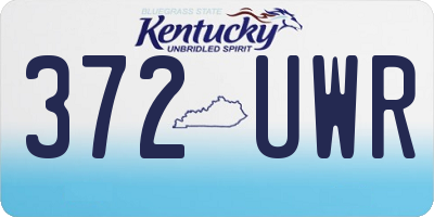 KY license plate 372UWR
