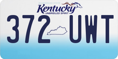 KY license plate 372UWT