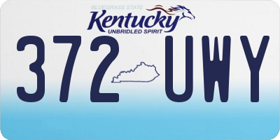 KY license plate 372UWY