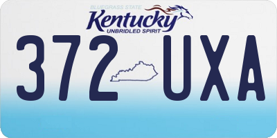 KY license plate 372UXA