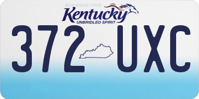 KY license plate 372UXC