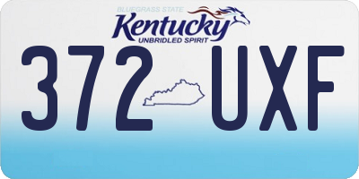 KY license plate 372UXF