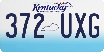KY license plate 372UXG