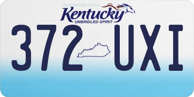 KY license plate 372UXI