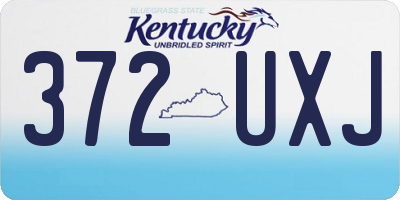 KY license plate 372UXJ