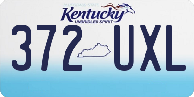 KY license plate 372UXL