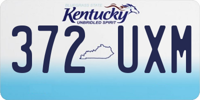 KY license plate 372UXM