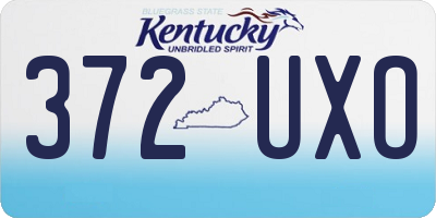 KY license plate 372UXO