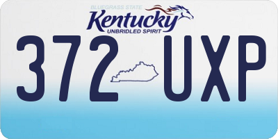 KY license plate 372UXP