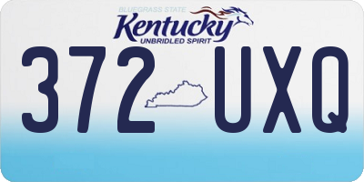 KY license plate 372UXQ
