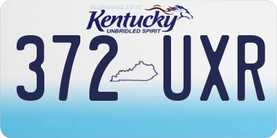 KY license plate 372UXR
