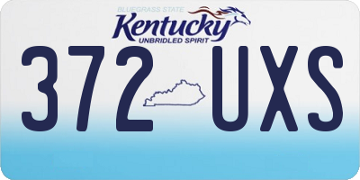 KY license plate 372UXS