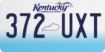 KY license plate 372UXT