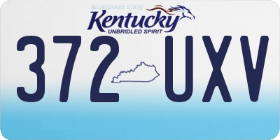 KY license plate 372UXV