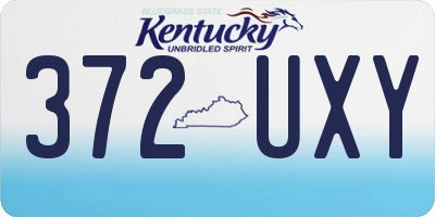 KY license plate 372UXY