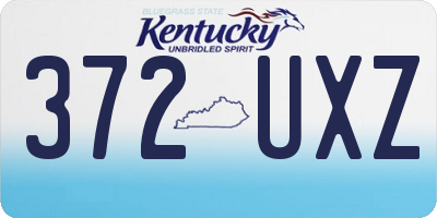 KY license plate 372UXZ