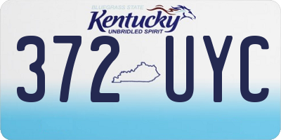 KY license plate 372UYC