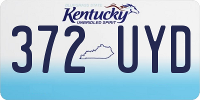 KY license plate 372UYD