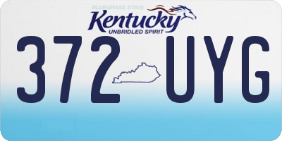 KY license plate 372UYG