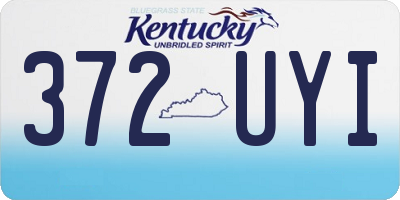 KY license plate 372UYI