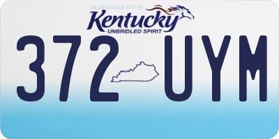 KY license plate 372UYM