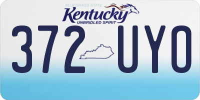 KY license plate 372UYO