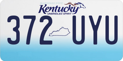KY license plate 372UYU