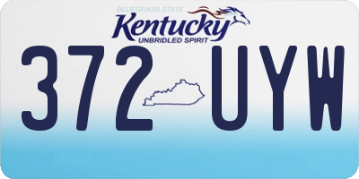 KY license plate 372UYW