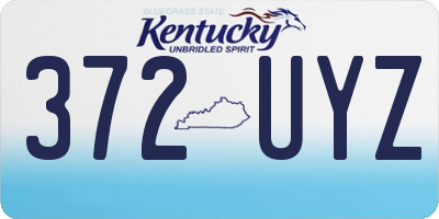 KY license plate 372UYZ