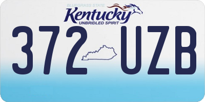 KY license plate 372UZB