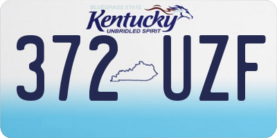 KY license plate 372UZF