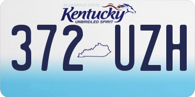KY license plate 372UZH