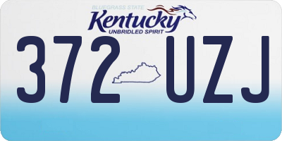 KY license plate 372UZJ