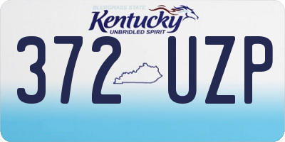KY license plate 372UZP