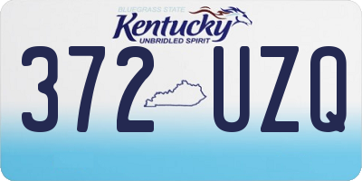 KY license plate 372UZQ