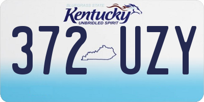 KY license plate 372UZY