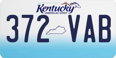 KY license plate 372VAB