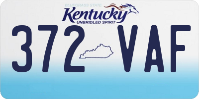 KY license plate 372VAF