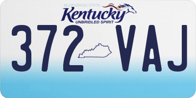 KY license plate 372VAJ