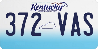KY license plate 372VAS