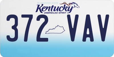 KY license plate 372VAV